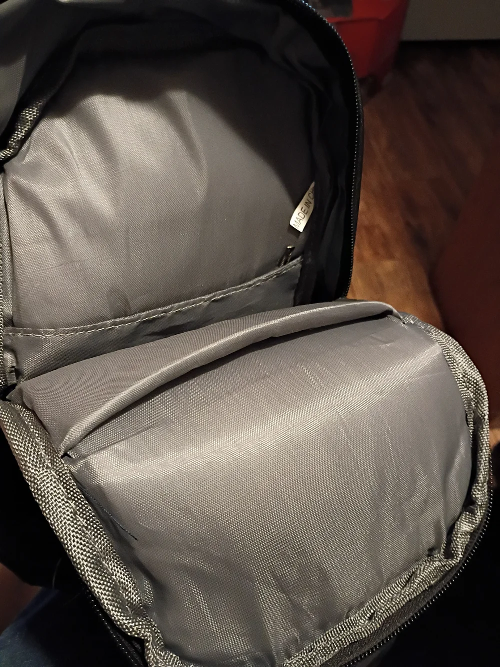 Black Men's Sling Backpack with Reflective Accent